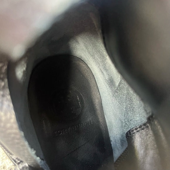 Tory Burch Bowie Black Leather Chunky Over The Knee Boots 6.5 - Picture 11 of 11